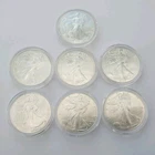 7x 1oz .999 Fine Silver Coins - 2025 USA Eagle - In Capsule