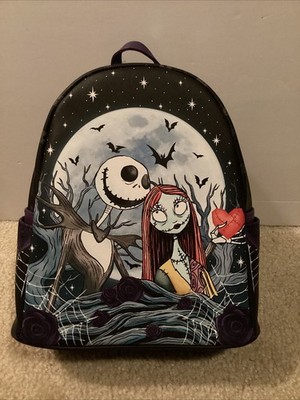 LOUNGEFLY DISNEY NBC JACK & SALLY MOON LOVE MINI BACKPACK ~ WITH TAGS ...