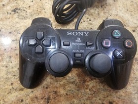Sony PS2 BLACK Wired Controller OEM DualShock PlayStation 2 AUTHENTIC Read