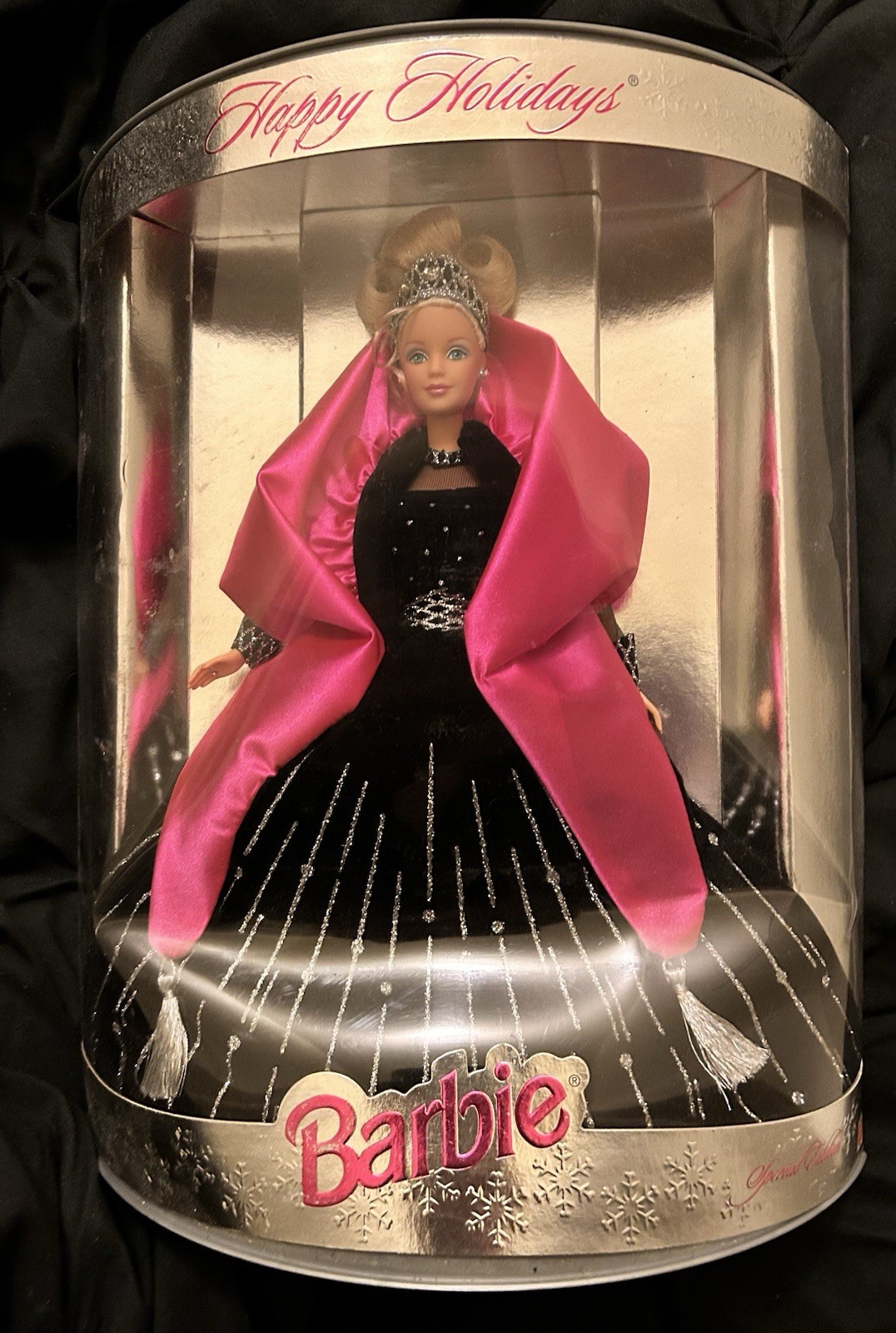 1998 Happy Holidays Barbie Doll Special Edition Rare Misprint On Back