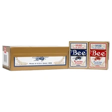 Bee Gold Standard Premium Poker Playing Cards, 12 Pack, Standard Index Casino...