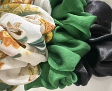 XXL Jumbo Women Organza Satin Scrunchie /Women Elastic Hairbands / ponytail/3