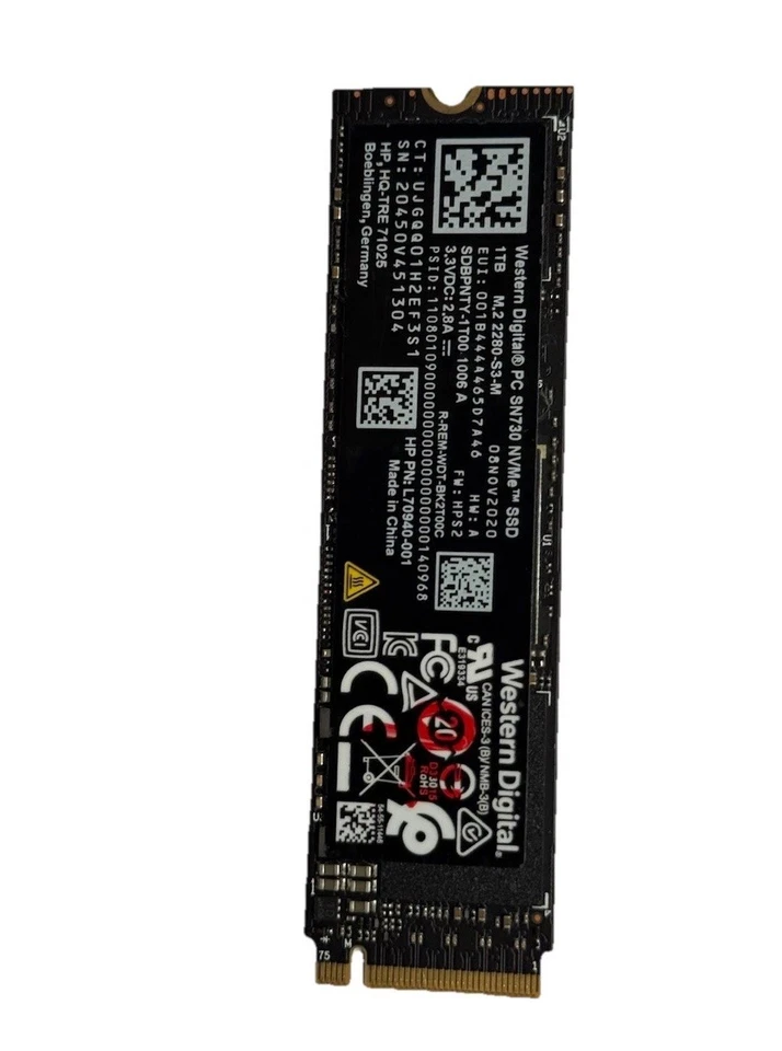 Western Digital WDC PC SN730 SDBPNTY 1tb NVMe M.2 SSD - Image 2 of 4