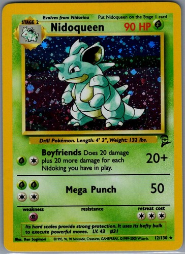 Nidoqueen 12/130 Base Set 2 Holo Rare