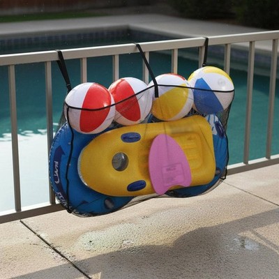 Pool Buoyant Storage Net Lightweight Aquatic Toy Storage Bag Water Draining