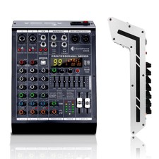 Best 4 Channel Audio Mixer, 99 DSP Sound Board Console with 48V Phantom Power