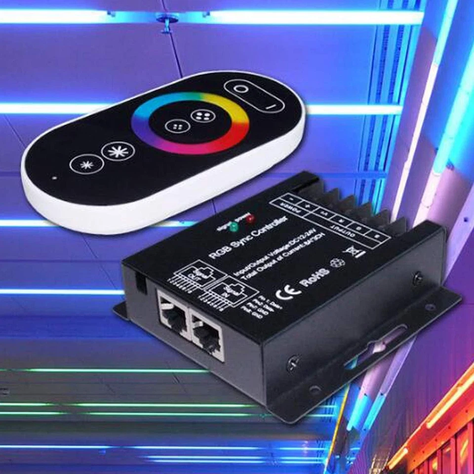 DC12V-24V 8A*3CH RGB Sync Controller Wireless Touch RGB Remote For RGB LED light - Image 4 of 4