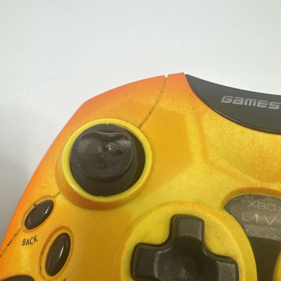 Controle Radica Gamester para sistema Xbox original amarelo/laranja Xbox testado O - Imagem 4 de 4