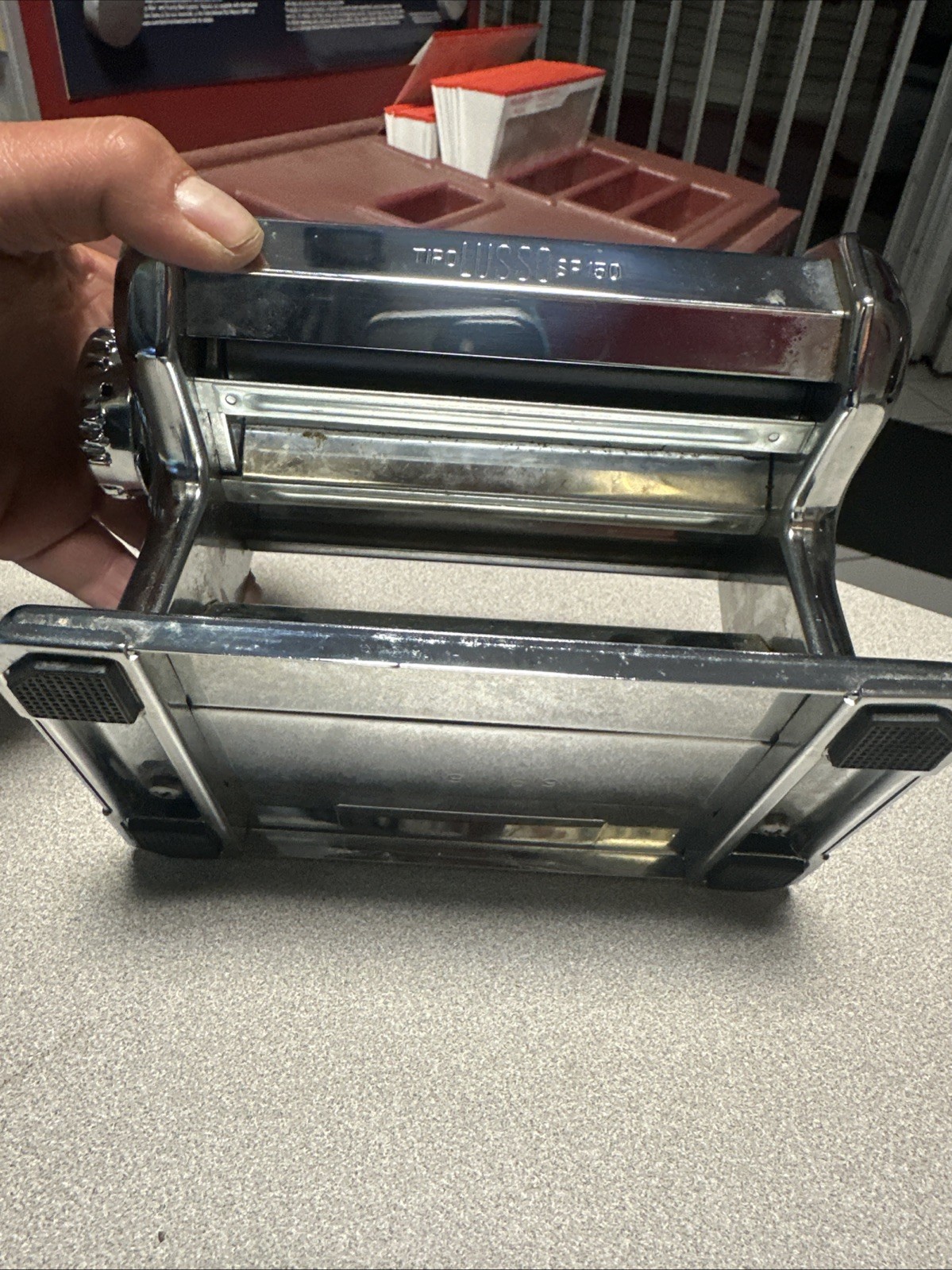 IMPERIA PASTA MAKER TIPO LISSO SP150 CHROME METAL MADE IN ITALY GENUINE