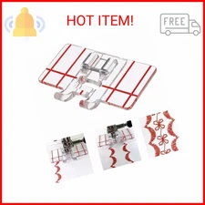 Clear Top-Load Border Guide Presser Foot for Brother Singer Janome Babylock and 