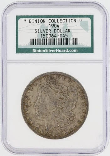 1904 Binion Collection Morgan Silver Dollar NGC VF S$1 Philadelphia Minted