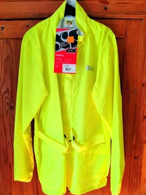 IXS Nimes II Motorrad Regenjacke wasserdicht gelb leicht reflektierend