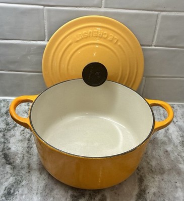 Le Creuset Duo-Color Enamel Dutch Oven 18cm French Cast Iron 2 Qt L79