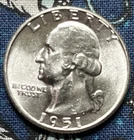 1951 P BU Washington Quarter Super Bright Luster #22