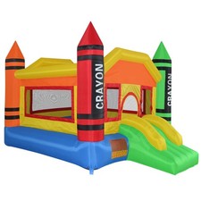 OPEN BOX - Mini Crayon Bounce House Slide Jump Bouncer Inflatable Only