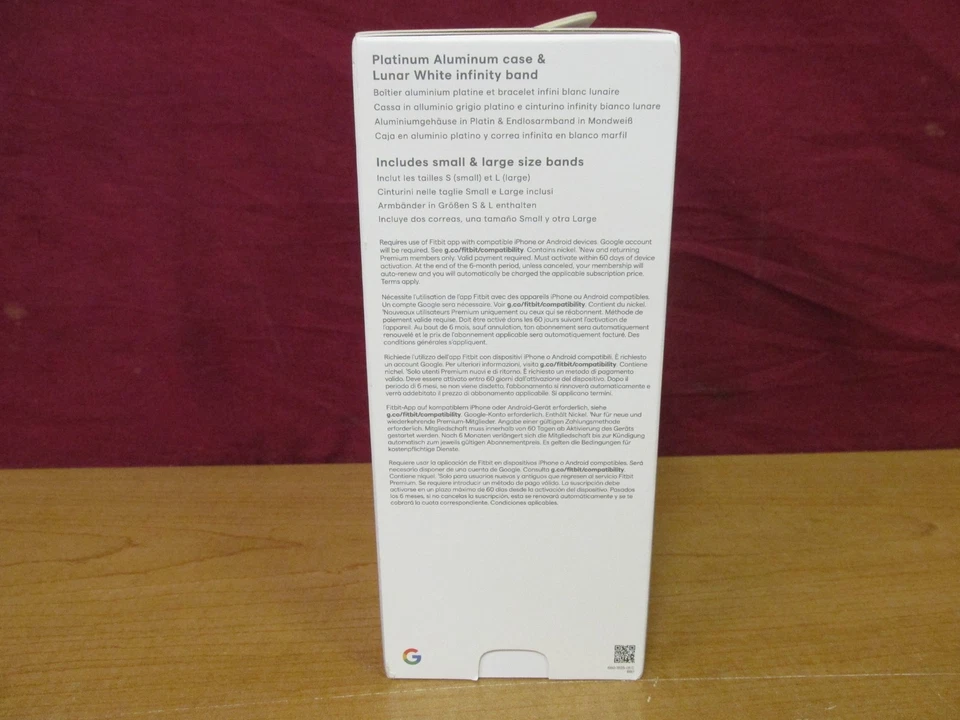 Fitbit Sense 2 Platinum Aluminum Case/Lunar White Band FB521SRWT-US *Brand New* - Image 3 of 4