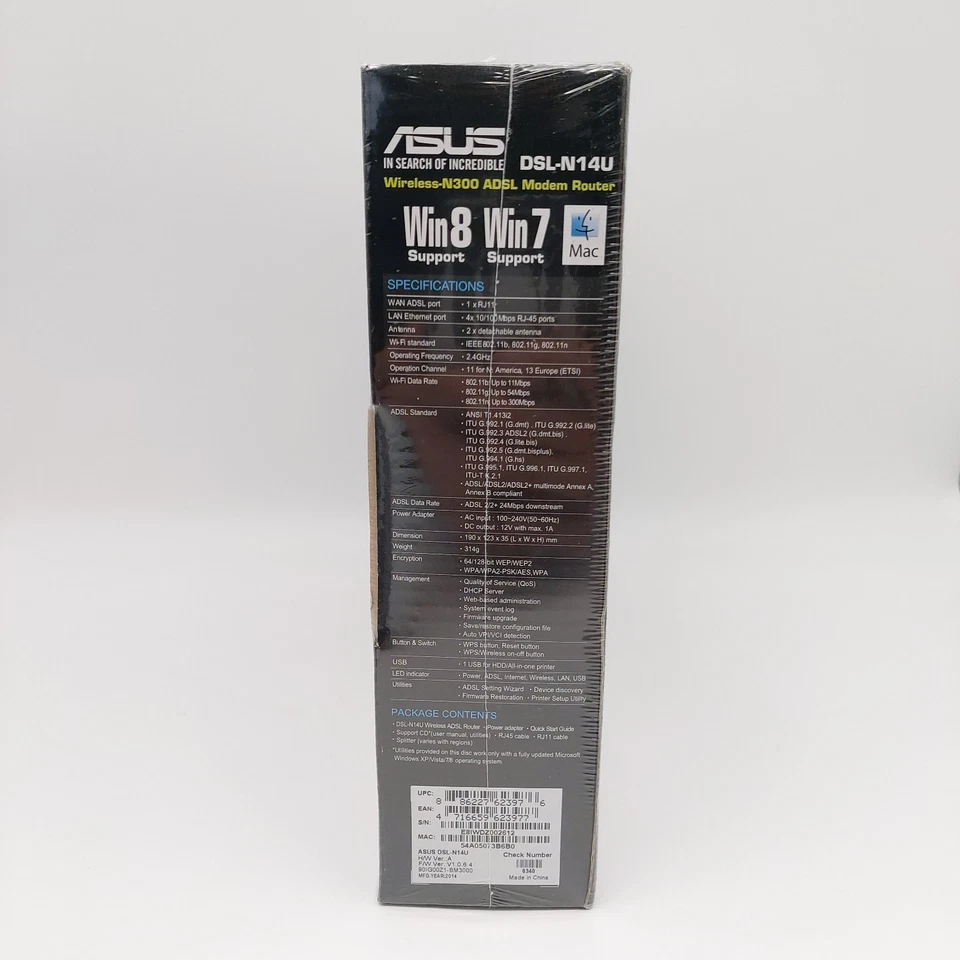 Asus DSL-N14U ADSL Modem Router Wireless N300 - 300 Mpbs - NEU✅ - Image 3 of 4