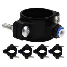  5 Pcs Quick Connect Drain Saddle Valve Water Saving Drainage Pipe Bracket Clamp