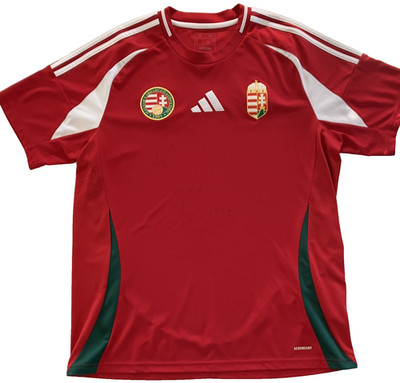 Ungarn Home EURO 2024 Adidas Shirt Trikot X-Large XL Marco Rossi Signed Signiert