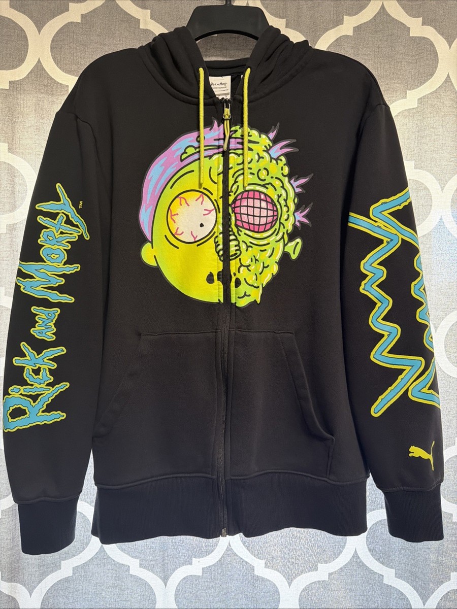 Puma x Rick and Morty Zip-up Hoodie Men's SZ Medium 537098 01