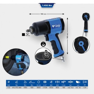 Brilliant Tools BT160100 Druckluft-Schlagschrauber 1/2 Zoll   1.450 Nm