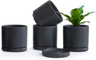 New ListingD'Vine Dev Set of 4 Small Ceramic Plant Pots, 4.6 Inch Succulent Planter Pot for