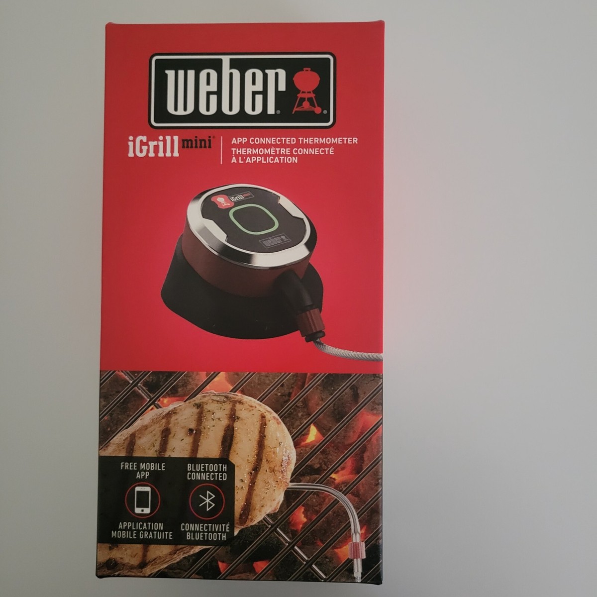 Weber iGrill mini Bluetooth Grill Meat Thermometer Magnetic 7202 NIB