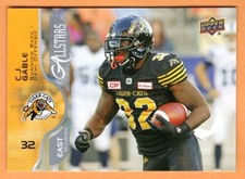 C.J. Gable 2017 Upper Deck CFL all-star card Hamilton Tiger-Cats  USC Trojans