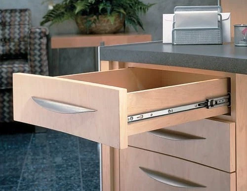 Cajón correderas de rodamiento de bolas de cierre suave extensión completa 12"-24" límite de peso de 100 lb Foto 2 de 4