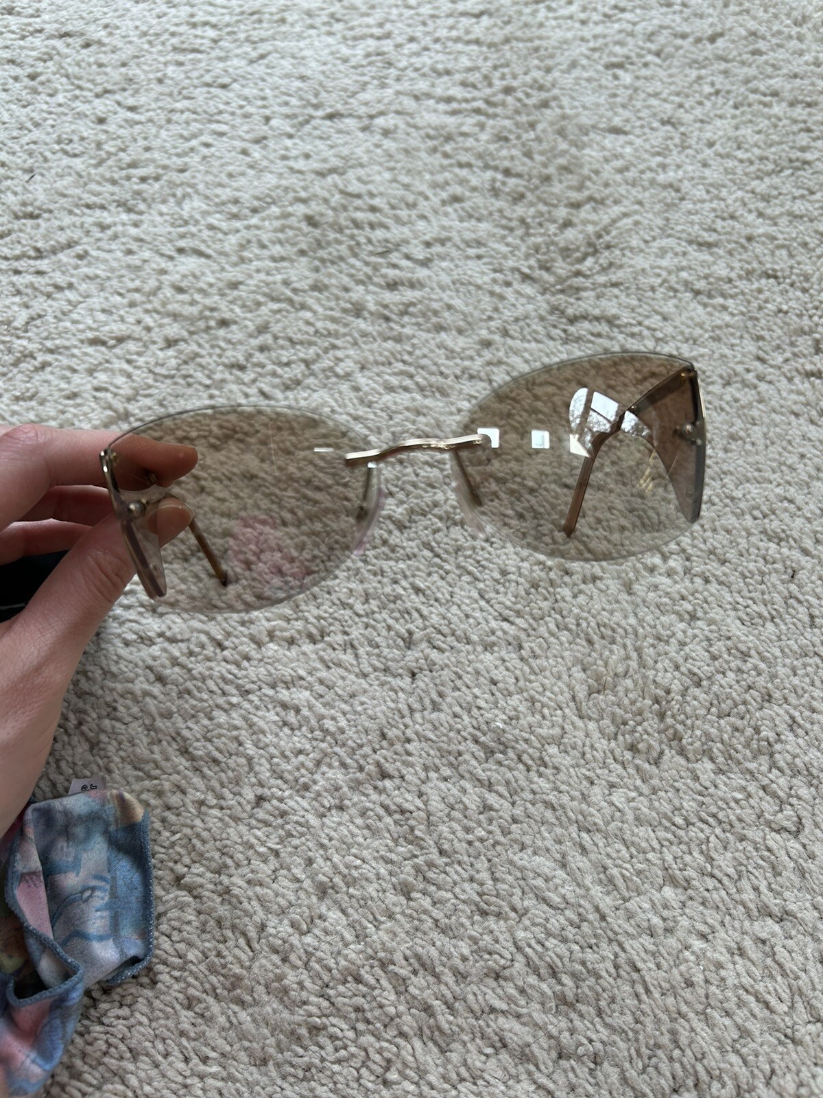 Vintage Fendi Romantic Rose Sunglasses 130 Retro Pink Lens