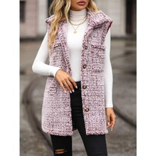 Button Down Collared Neck Vest