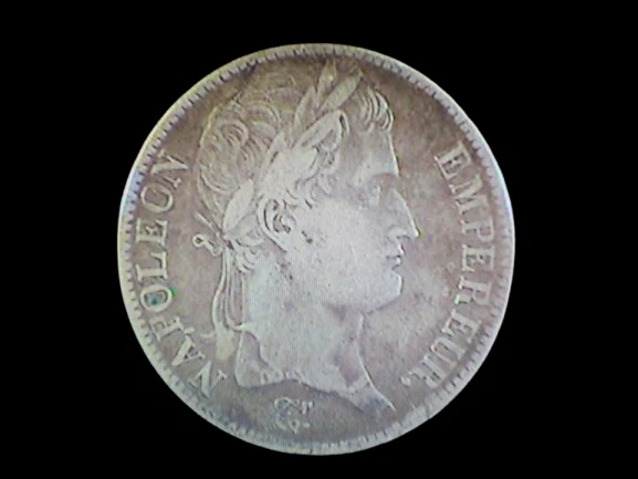 Moneda de plata mundial tamaño corona 5 francos Napoleón 1808 B rara Foto 3 de 4