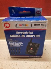 Unregulated 500mA AC Adaptor with 8 Power Tips
