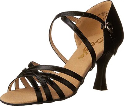 CAPEZIO WOMEN's BALLROOM SHOES Style SD02 ''Rosa'' BLK NEW heel 2,5''