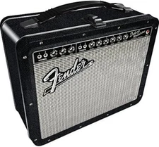 AQUARIUS Fender Amp Large Fun Box - Sturdy Tin Storage Box with Plastic Handle &