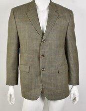 RALPH LAUREN Silk  Wool Woven Olive Multi 3-Button Blazer 42R
