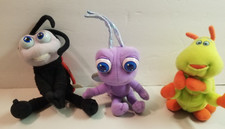1998 Mattel Disney Pixar A Bug's Life Bean Bag Plush Lot 3 Dot Francis Heimlick
