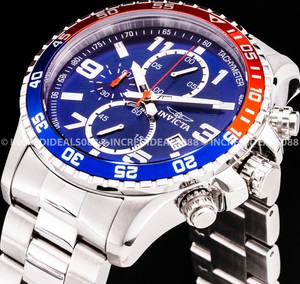 invicta chronograph blue