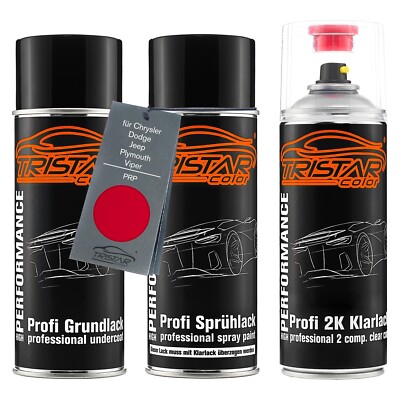 Autolack 2K Spraydosen Set für Chrysler Dodge Jeep Plymouth Viper PRP Red