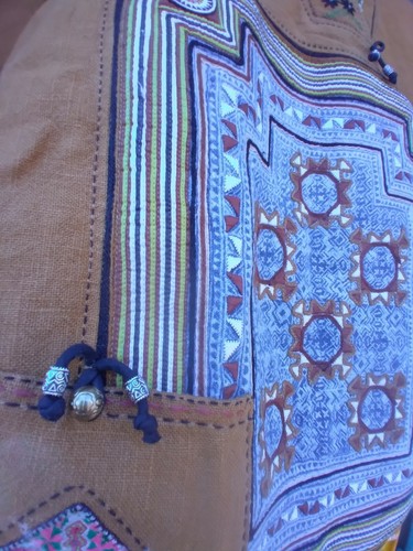 Gorgeous Thailand Embroidered Aztec 100% Hemp Jacket Large CH 38" - Picture 7 of 12