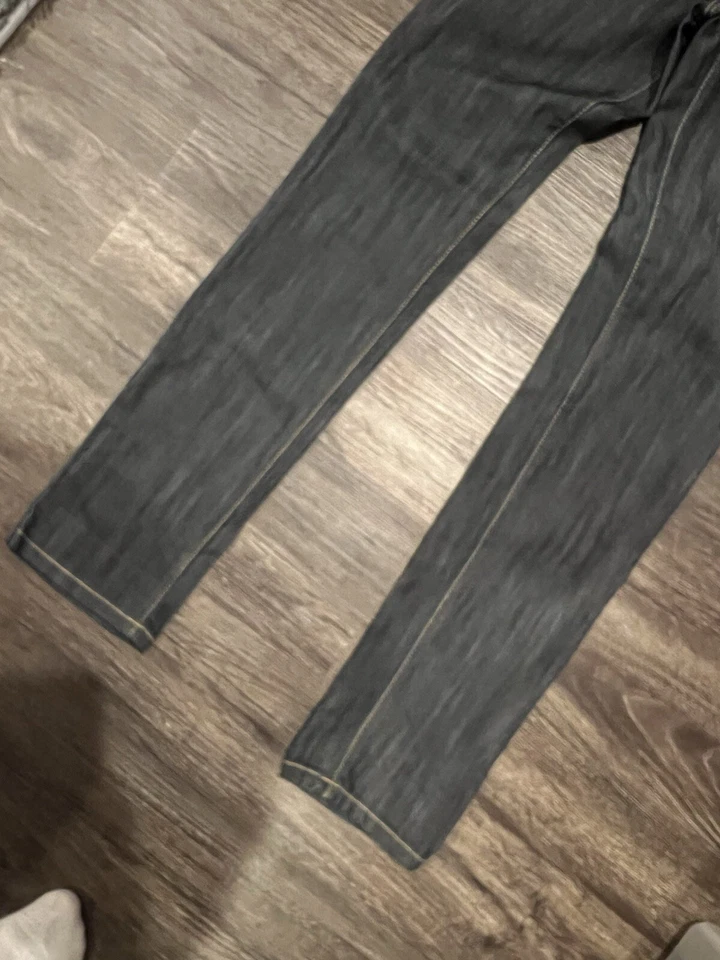 Pantalones de mezclilla para mujer Rocawear talla 9x33” RN# 111507 pierna súper recta lavado oscuro. De colección. Foto 2 de 4