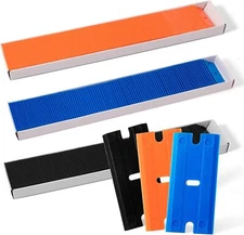 NEWISHTOOL Plastic Blades, Double Edged Blade, 300 Orange+black+blue 