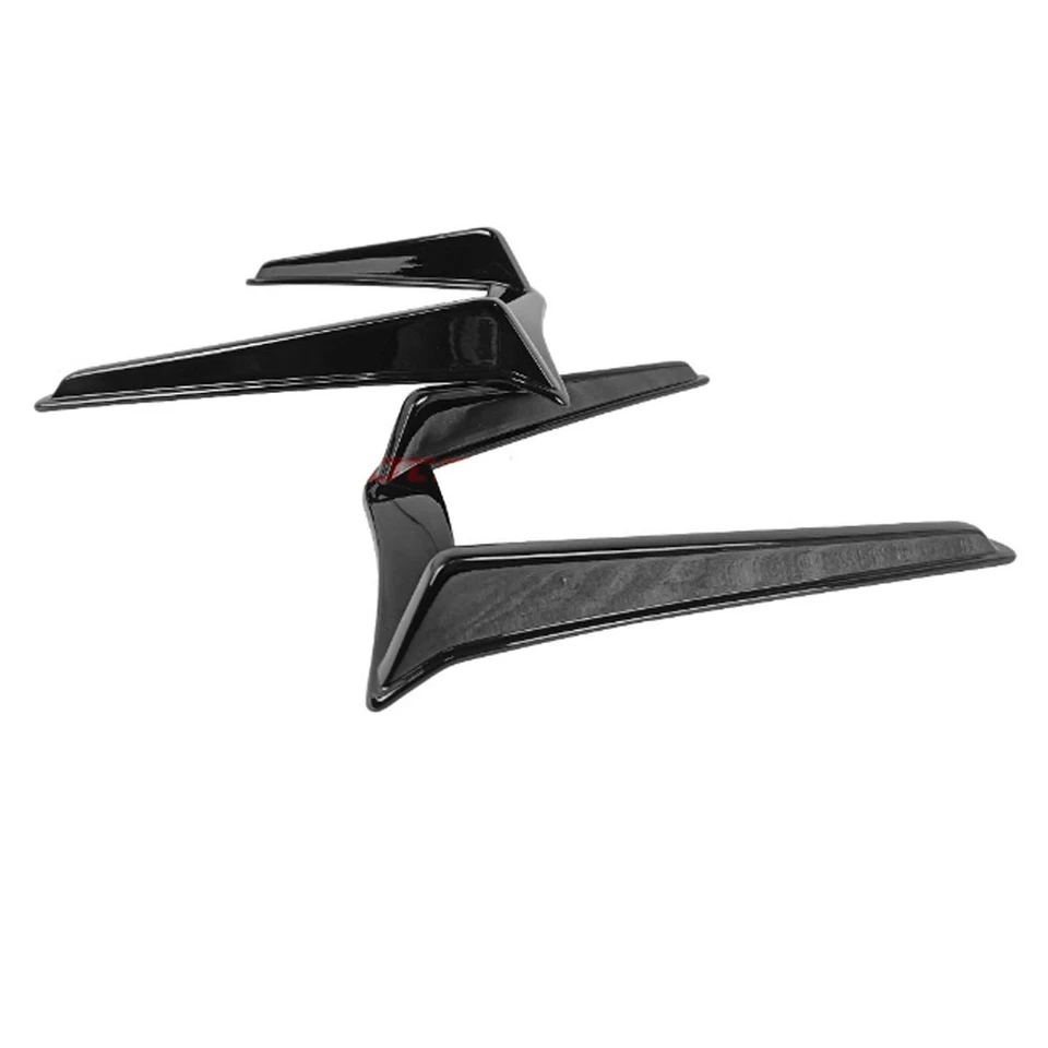 Paint Black Fits SUBARU WRX STI VB Sedan Bumper Canard Splitter Air Knife Vent - Image 4 of 4