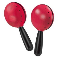 Hi-Lo Maracas Red With Handle Musical Instrument Shakers Toys Kids Rattles New