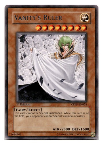 虚無の統括者 レリーフ　Vanity’s Ruler 1x (LP) Vanity's Ruler - CP08-EN018 - Common - Unlimited Edition