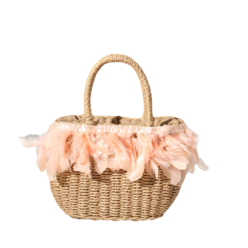 Summer Beach Bag Straw Bag for Womens Woven Tote Bags Large Rattan