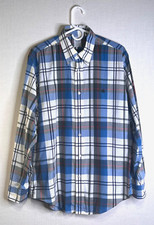 Brooks Brothers REGENT Plaid Cotton Button Down Shirt Size L, Long Sleeved A