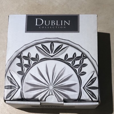Dublin Collection 4'' Crystal Coasters (Set of 4) NIB