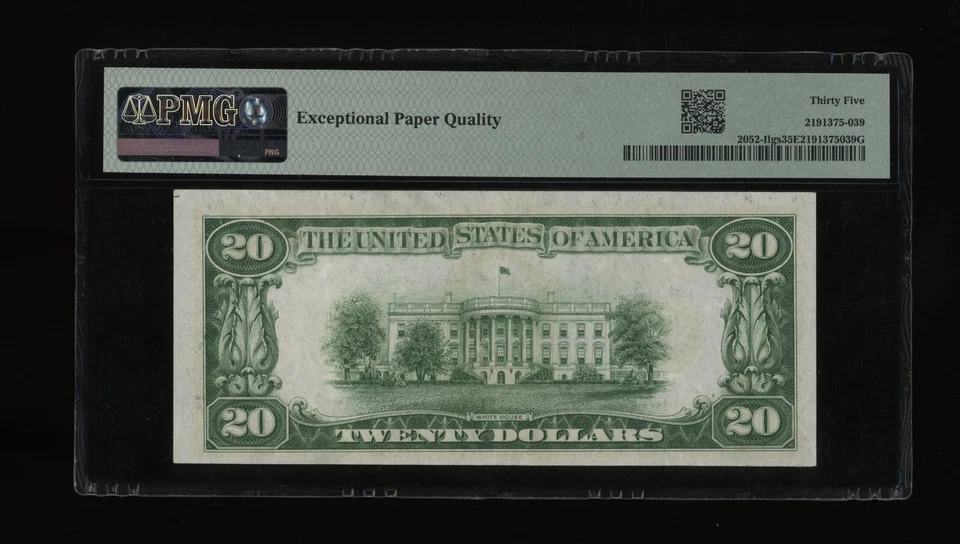 DBR 1928-B $20 LGS FRN Minneapolis Fr. 2052-Ilgs PMG 35 EPQ Serial I03407266A - Image 2 of 2