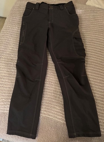 Truewerk Mens Pants 34Wx32L Black Work Utility Cargo Softshell Multi Pocket